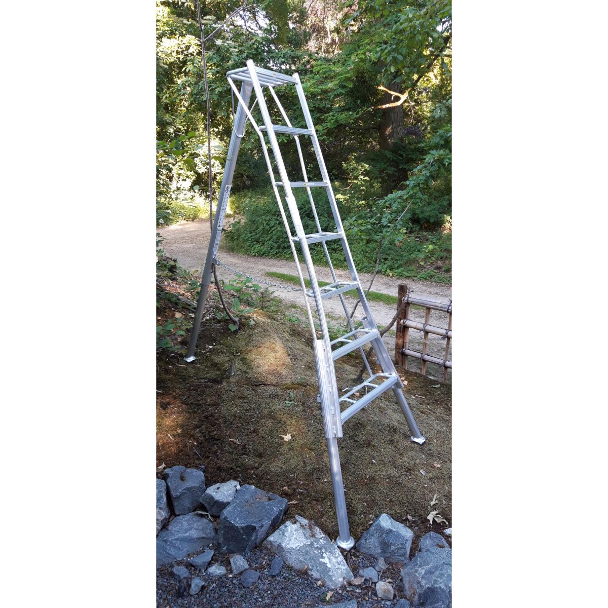 Escalera japonesa trípode PRO 210 cm reforzada, modelo VARIO.